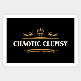 Chaotic Clumsy Alignment D20 Dice Tableto RPG Sticker